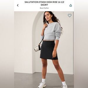 Athleta Salutation Skort Black – 16 1/2 inch NWT
